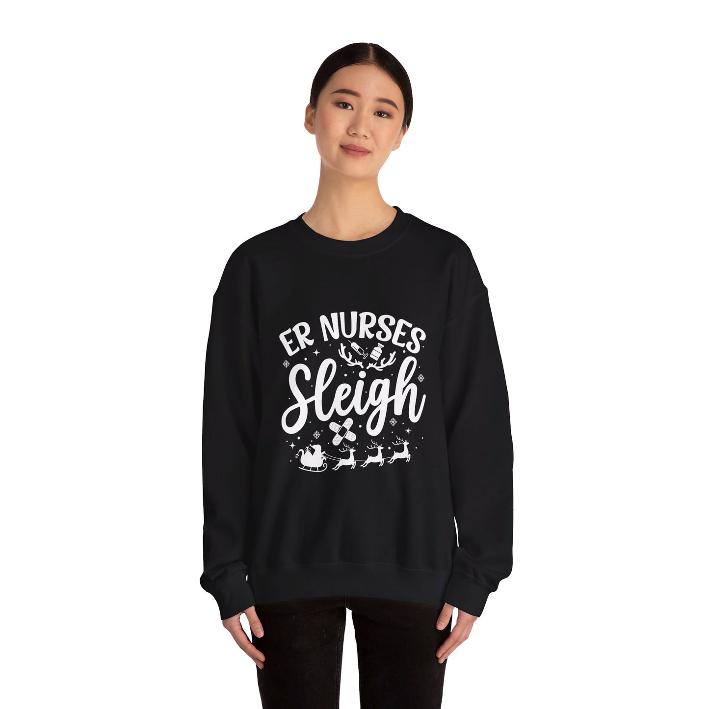 ER Nurses Sleigh - Medical Sweatshirt - Pullover