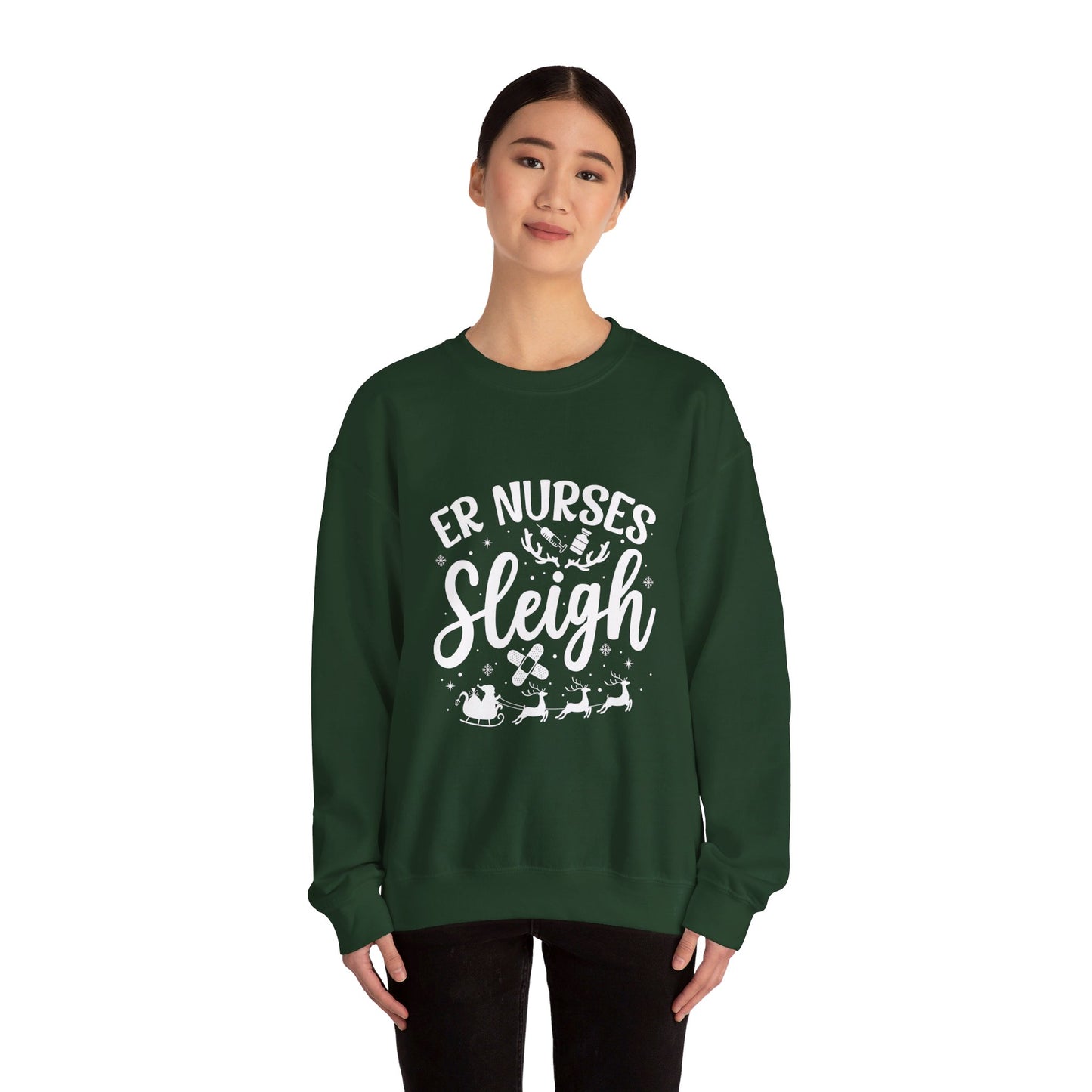 ER Nurses Sleigh - Medical Sweatshirt - Pullover