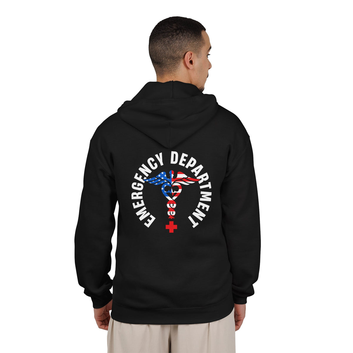 Emergency Department Flag Caduceus Full-Zip Hoodie