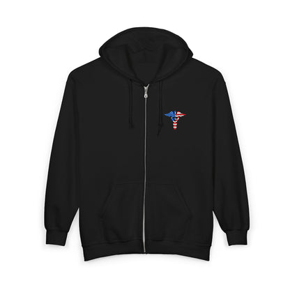 Emergency Department Flag Caduceus Full-Zip Hoodie