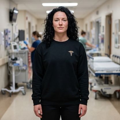 Emergency Department Sugar Skull Sweatshirt — Gift for ER Nurses & Emergency Medicine Staff
