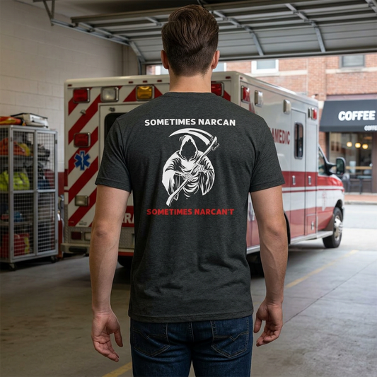 Dark Humor EMT Tee — Funny EMS Paramedic & ER Nurse Shirt for Medical Personnel